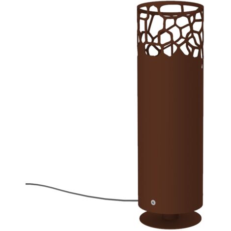 LUMICOM  ORGANIC Lampada da terra, 1X E27, max 42W, metallo, corten, H.30cm