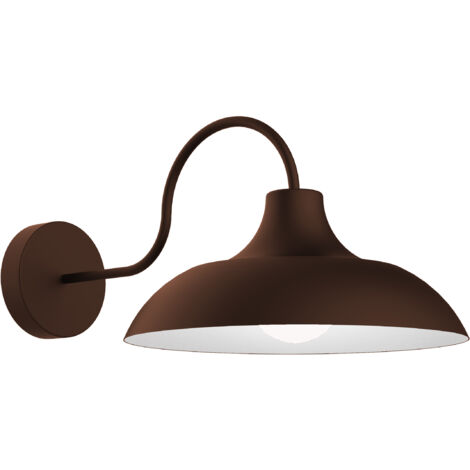 LUMICOM  PARIGINA Applique, 1X E27, max 42W, metallo, marrone corten/bianco, D.30cm