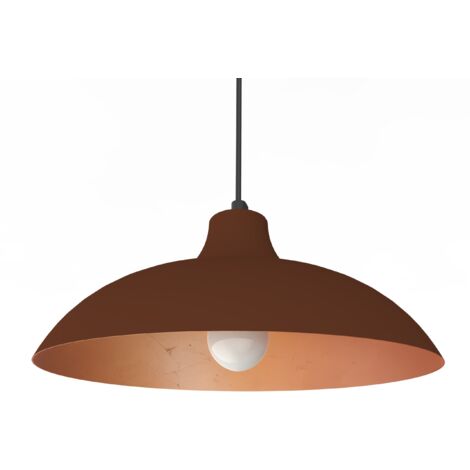 LUMICOM  PARIGINA Sospensione, 1X E27, max 42W, metallo, marrone corten/foglia rame, D.30cm