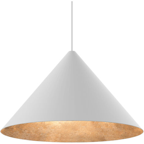 LUMICOM  PINOCCHIO Sospensione, 1X E27, max 42W, metallo, bianco/foglia oro, D.50cm