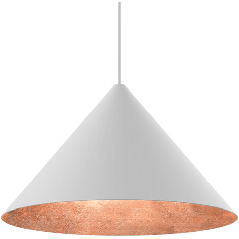 LUMICOM  PINOCCHIO Sospensione, 1X E27, max 42W, metallo, bianco/foglia rame, D.50cm