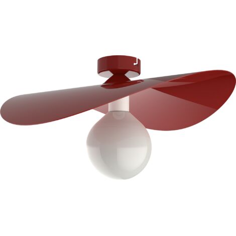 LUMICOM PIUMA Plafoniera, 1X E27, max 42W, metallo, rosso lucido, D.40cm