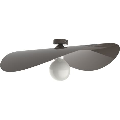 LUMICOM PIUMA Plafoniera, 1X E27, max 42W, metallo, tortora lucido, D.60cm
