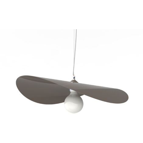 LUMICOM  PIUMA Sospensione, 1X E27, max 42W, metallo, grigio tortora, D.60cm