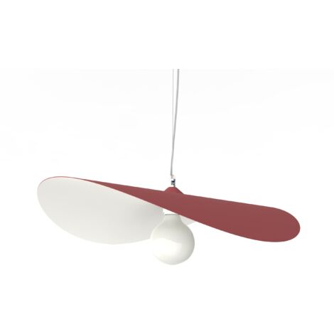 LUMICOM, PIUMA Lampada a Sospensione, 1X E27, max 42W, metallo, bianco  opaco/foglia rame, D.60cm