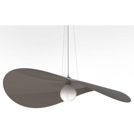 LUMICOM  PIUMA Sospensione, 1X E27, max 42W, metallo, tortora lucido, D.90cm