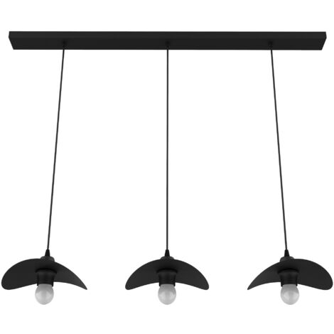 LUMICOM  PIUMA Sospensione, 3XE27, max 42W, metallo, nero, 25x20cm