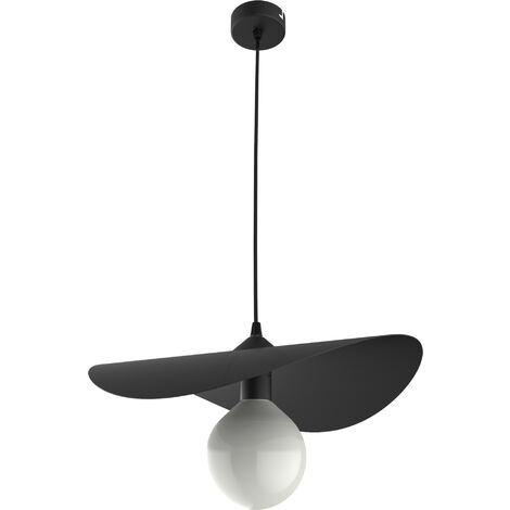 LUMICOM  PIUMA Suspension, 1X E27, max 42W, métal, noir mat, D.40cm 40 Noir - RAL 9005