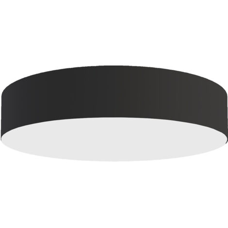 LUMICOM PUNNETT Plafonnier, LED INTÉGRÉE, 30W, 4000K, métal/verre, béton, D.50cm 50 Ciment - Rouge brillant
