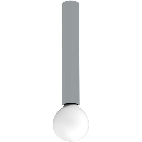 LUMICOM  PURO Plafoniera, 1X E27, max 42W, metallo, grigio, D.4cm H.30cm