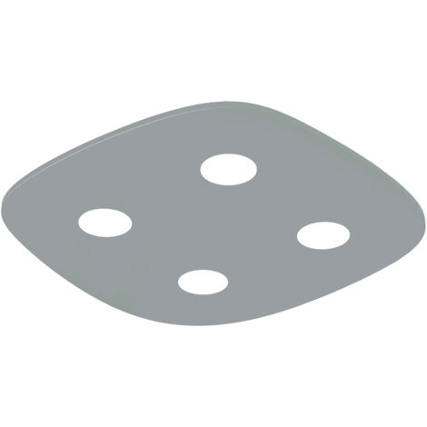 LUMICOM RIVER FREE Plafoniera, 4x GX53, max 8W, metallo, grigio, 55x55cm