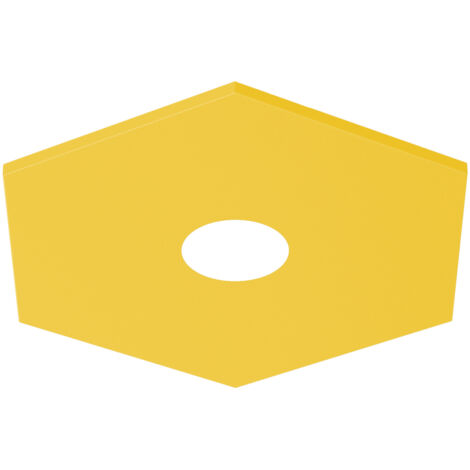 LUMICOM  RIVER HEX Plafoniera, 1x GX53, max 8W, metallo, giallo, 25x25cm