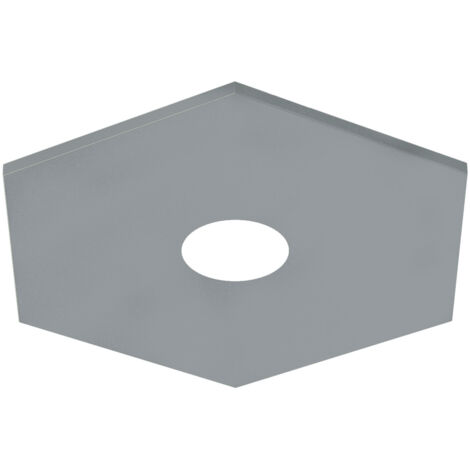LUMICOM  RIVER HEX Plafoniera, 1x GX53, max 8W, metallo, grigio, 25x25cm
