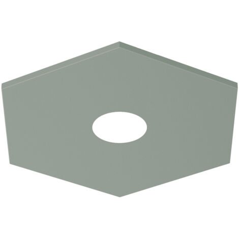 LUMICOM RIVER HEX Plafoniera, 1x GX53, max 8W, metallo, verde iceberg, 25x25cm