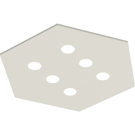 LUMICOM  RIVER HEX Plafoniera, 6x GX53, max 8W, metallo, bianco lucido, 80x70cm