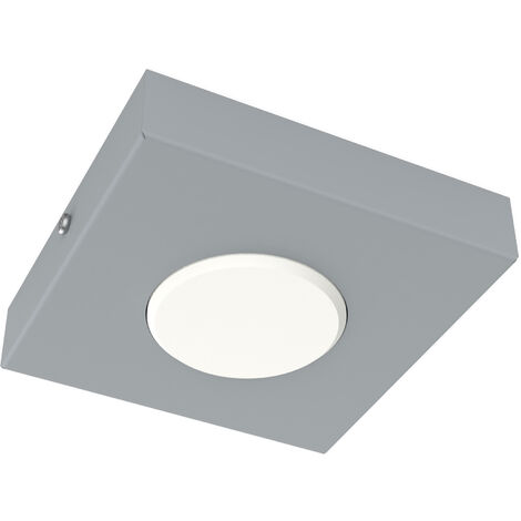 LUMICOM  RIVER SQUARE Plafoniera, 1x GX53, max 8W, metallo, grigio, 15x15cm