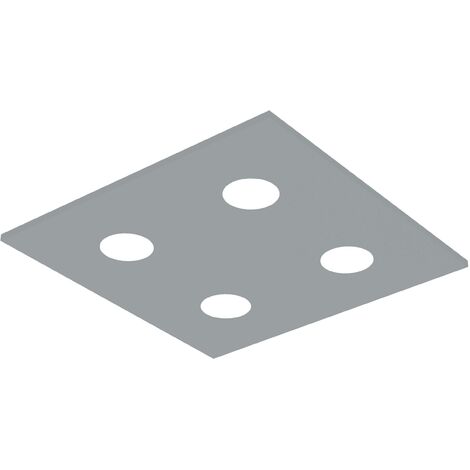 LUMICOM  RIVER SQUARE Plafoniera, 4x GX53, max 8W, metallo, grigio, 40x40cm