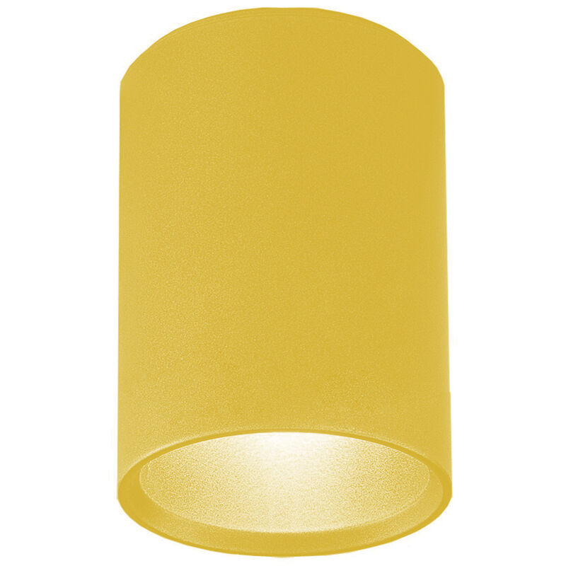 Image of Rond Plafoniera, 1x GU10, max 33W, metallo, giallo, D.6cm x H10cm - Lumicom