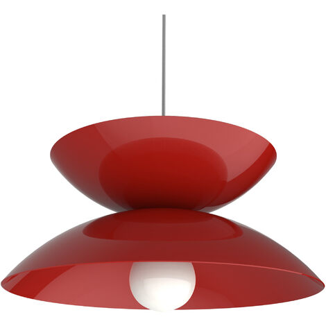 LUMICOM  SABLIER Sospensione, 1X E27, max 42W, metallo, rosso lucido, D40cm
