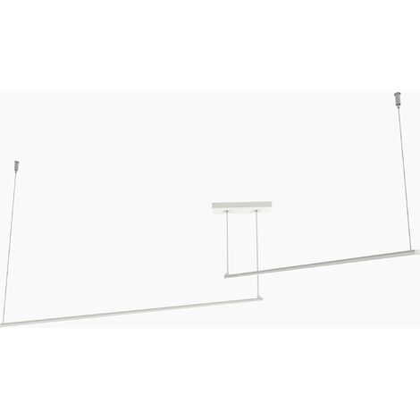 LUMICOM  SPLINT 2X Suspension, STRIP LED, 17W/m, 4000K, métal, blanc mat, L100cm Blanc - RAL 9016