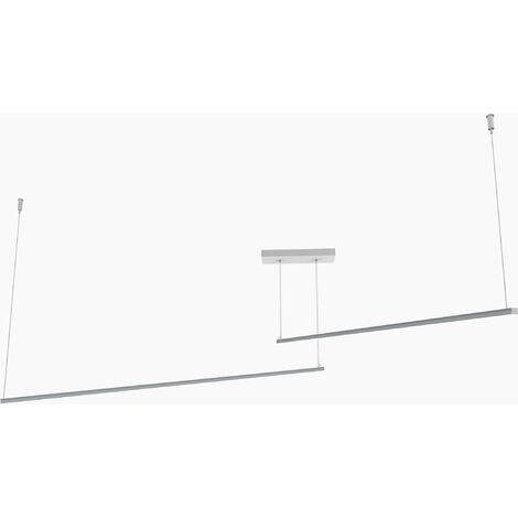 LUMICOM SPLINT 2X Suspension, STRIP LED, 17W/m, 4000K, métal, gris, L100cm Gris