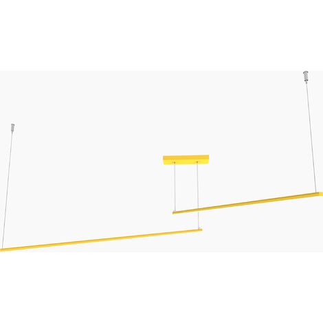 LUMICOM SPLINT 2X Suspension, STRIP LED, 17W/m, 4000K, métal, jaune, L100cm Jaune - RAL 1018