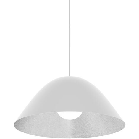 LUMICOM  SPORE Sospensione, 1X E27, max 42W, metallo, bianco opaco/foglia argento, D35cm