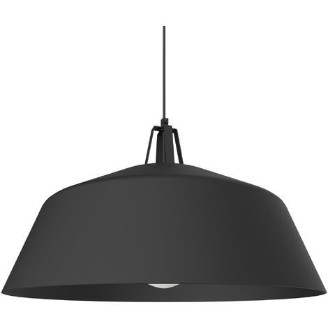 LUMICOM  SPRING Sospensione, 1X E27, max 42W, metallo, nero opaco, D50cm