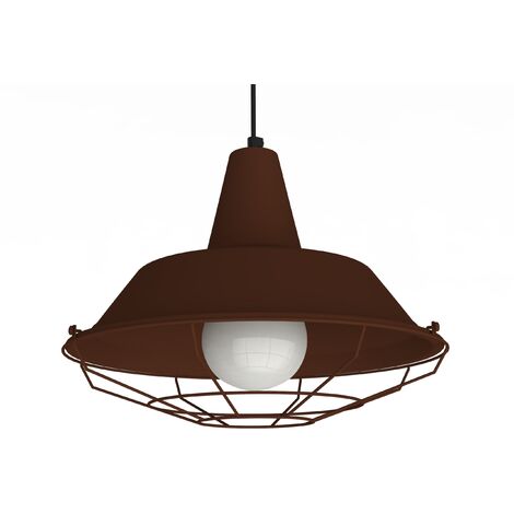 LUMICOM  TIVOLI Sospensione, 1xE27, max 42W, metallo, marrone corten, D.35cm