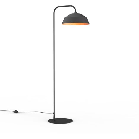 LUMICOM TOKYO Piantana, 1xE27, max 42W, metallo, nero/foglia rame, D.35cm x H.165cm