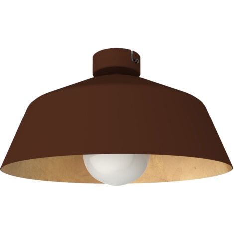 LUMICOM  TOKYO Plafoniera, 1xE27, max 42W, metallo, corten/foglia oro, D.35cm