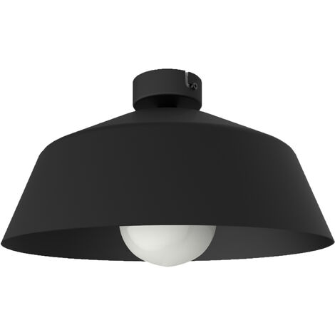 LUMICOM TOKYO Plafoniera, 1xE27, max 42W, metallo, nero opaco, D.35cm
