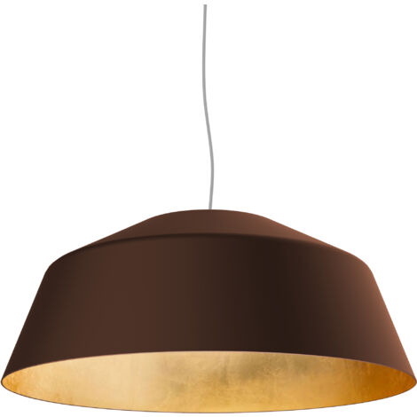 LUMICOM  TOKYO Sospensione, 1xE27, max 42W, metallo, corten/foglia oro, D.35cm