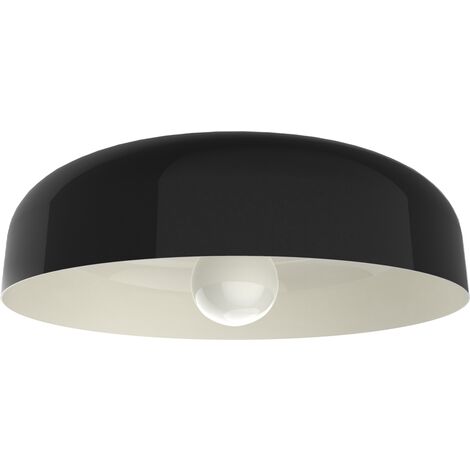 LUMICOM  TUZZI Plafoniera, 1X E27, max 42W, metallo, nero lucido/bianco, D.50cm
