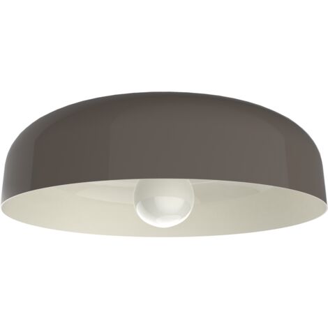 LUMICOM TUZZI Plafoniera, 1X E27, max 42W, metallo, tortora lucido/bianco, D.40cm