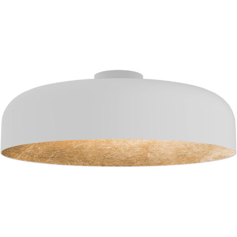 LUMICOM  TUZZI Plafoniera, 1xE27, max 42W, metallo, bianco opaco/foglia oro, D.40cm