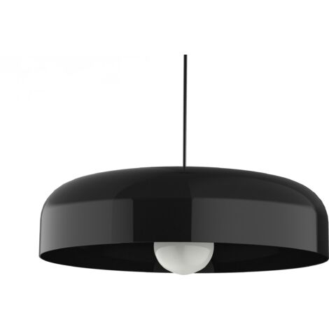 LUMICOM TUZZI Sospensione, 1xE27, max 42W, metallo, nero lucido, D.40cm