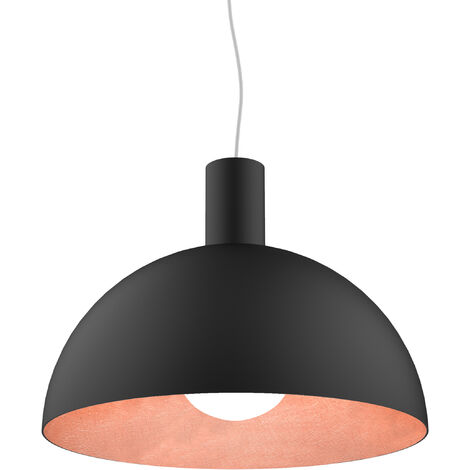 LUMICOM  ZENIT Sospensione, 1xE27, max 42W, metallo, nero opaco/foglia rame, D.40cm