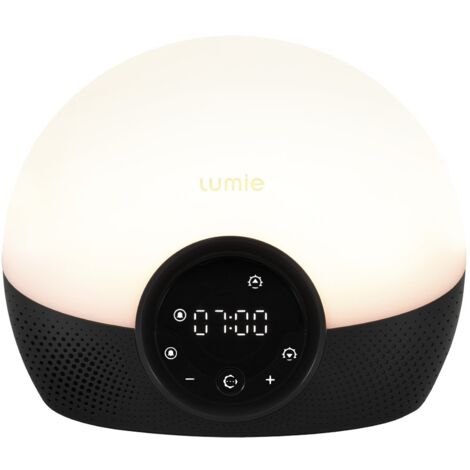 Lumie Bodyclock Glow 150 – Orologio sveglia con luce per risveglio con 9 suoni e funzione di tramonto, 12 W