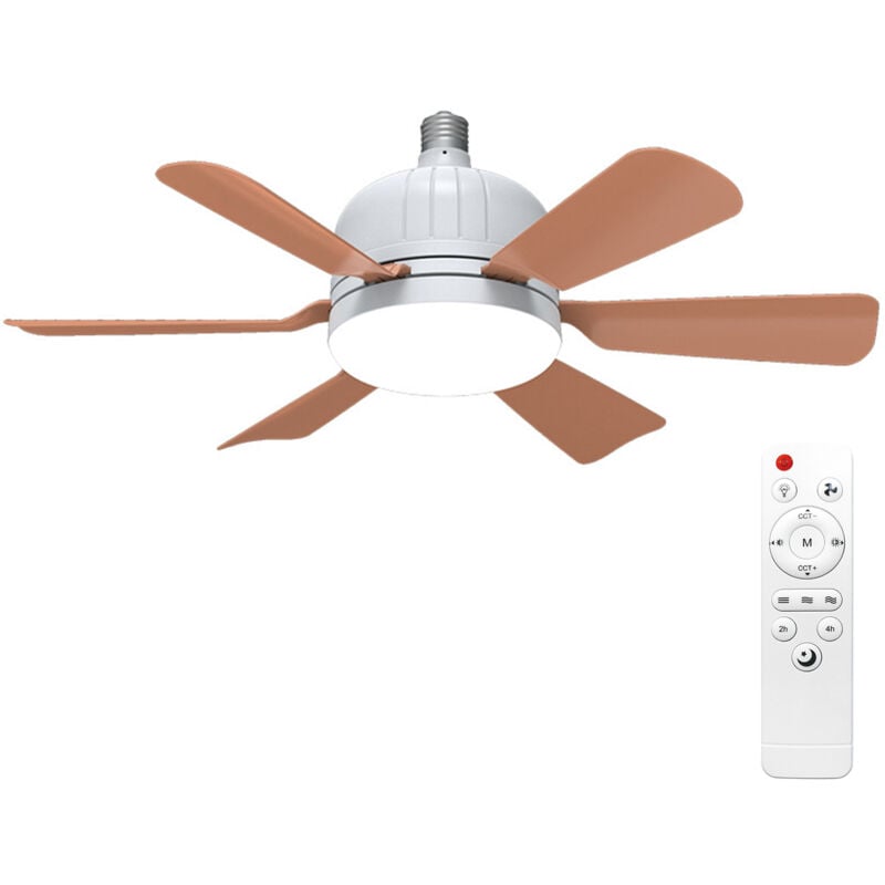 Lumière à la lame de ventilateur amovible silencieuse six 3000k-6500k Température de couleur réglable avec télécommande pour chambre à coucher
