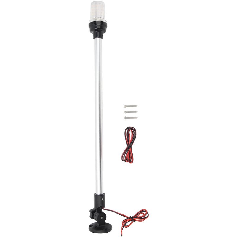 Jeffergarden Lumière arrière de bateau pliable de 22 pouces, 63led, visibilité tout autour de 3nm, étanche IP66, pour ponton, Yacht, bateau de pêche