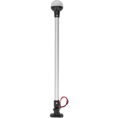 Lumière Blanche de Bateau Tout Rond, Haute intensité 21,5 Pouces USCG DC12V Lumière d'ancre de Navigation Marine Pliable IP65 étanche.