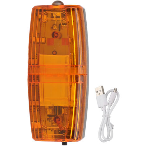 Lumière d'Alerte Sécurité Épaule LED Mini Gyrophare Induction Gravité avec Pince pour Cyclisme Course de Nuit Guidance Circulation Jaune - KZQ