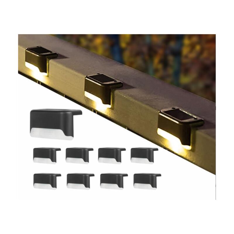 Treetalk - Lumière de clôture solaire étanche monobloc, lumière de pont solaire, lumière d'escalier, lumière de jardin solaire à led IP65 pour