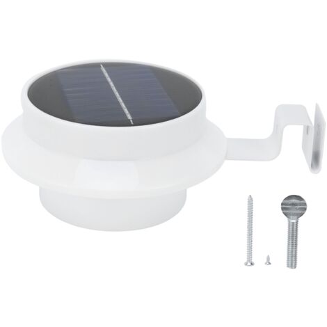 Lumière de clôture solaire extérieure étanche 13LED lampe de gouttière éclairage de paysage de jardin blanc