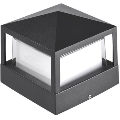 Lumière de Colonne Extérieur pour Portail/Villa IP65 Étanche Aluminium - Jardin, Paysage, Pelouse, Entrée (Blanc Chaud)