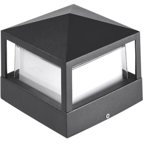 Lumière de Colonne Extérieur pour Portail/Villa IP65 Étanche Aluminium - Jardin, Paysage, Pelouse, Entrée (Blanc Chaud)