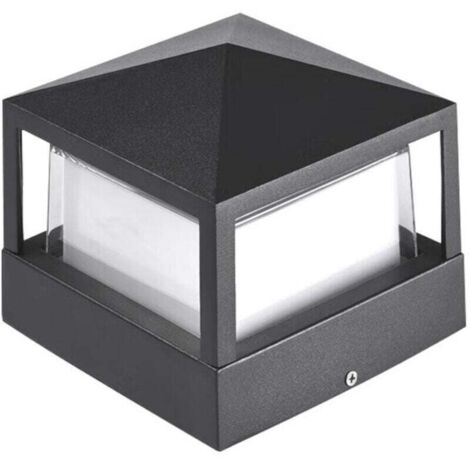 Lumière de Colonne Extérieur pour Portail/Villa IP65 Étanche Aluminium - Jardin, Paysage, Pelouse, Entrée (Blanc Chaud)