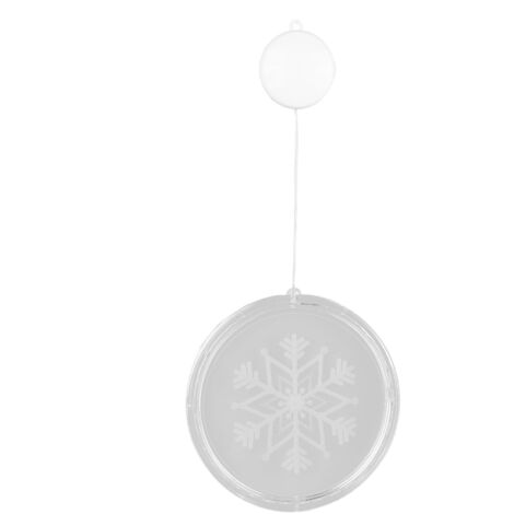 Lumière de fenêtre de nol 3D à piles, motif de flocon de neige, lampe LED ronde en acrylique, lampe décorative de nol pour porte