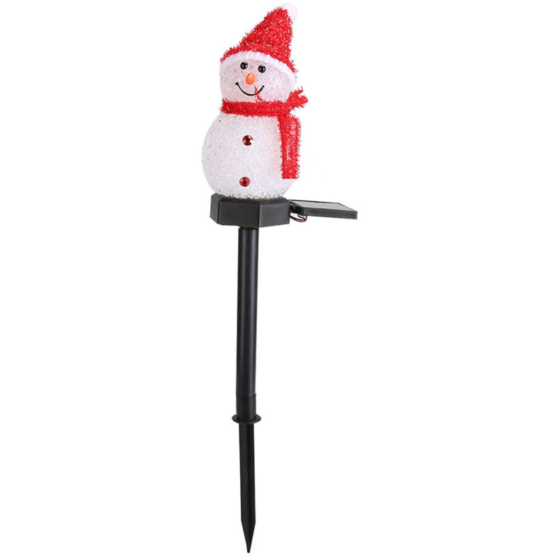 Lumière de jardin de Nol de bonhomme de neige à économie d'énergie solaire à led étanche pour la décoration de la cour